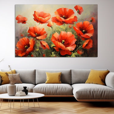 White Poppy Flower Painting
